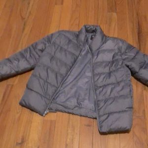 Gray puffer jacket